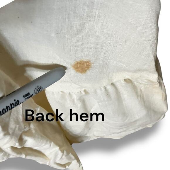 Ultra-Rare 1960s Made-In-California Prairie Maxi Cream-Blue Ric-Rac + Tag - Picture 11 of 13